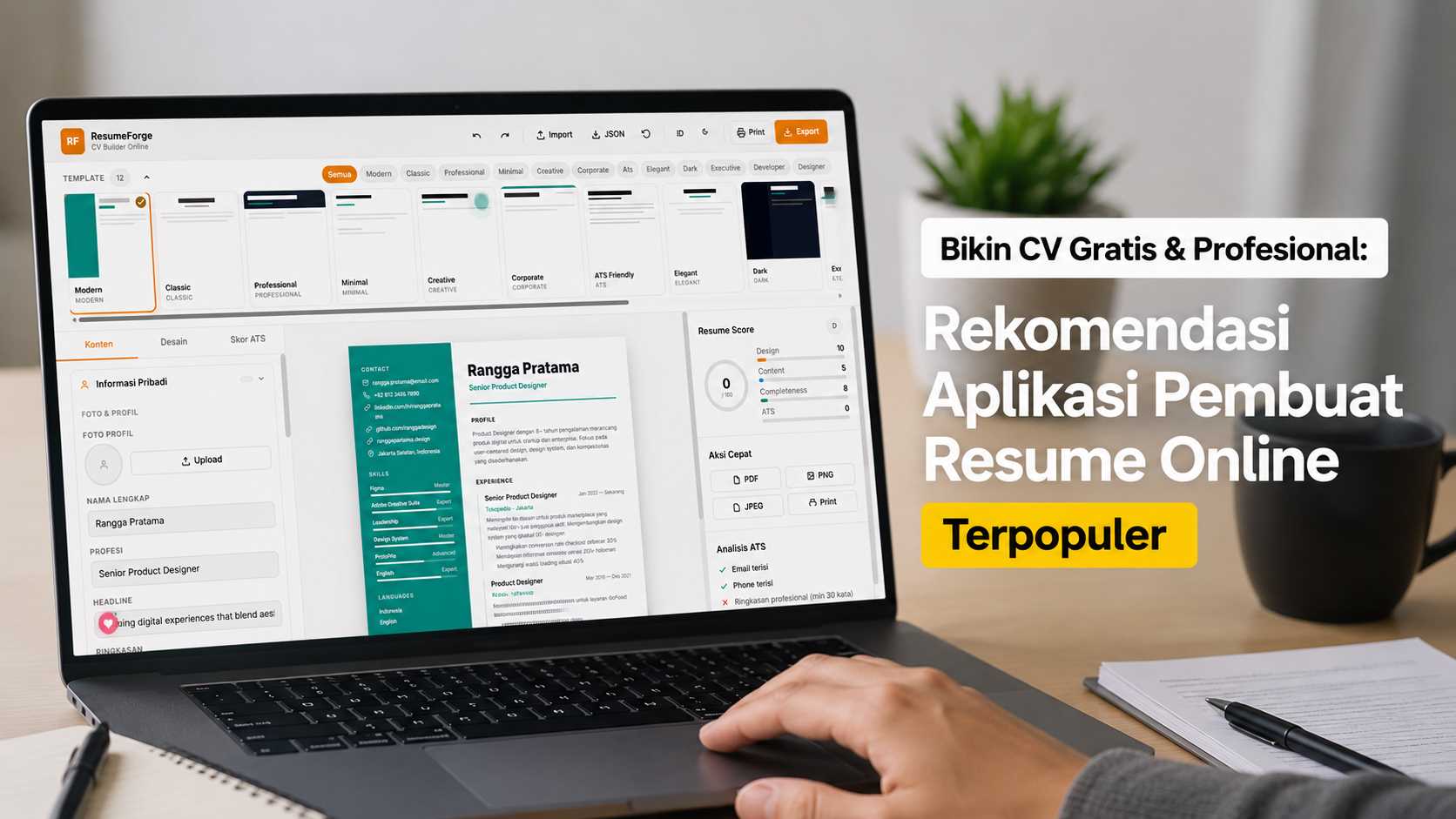 Bikin CV Gratis & Tanpa Iklan: Rekomendasi Aplikasi Pembuat Resume Online Terpopuler